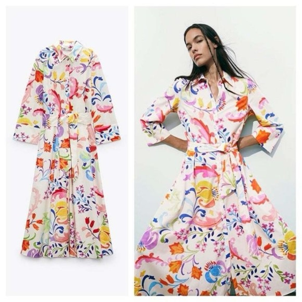 Floral Multicolor Long Dress